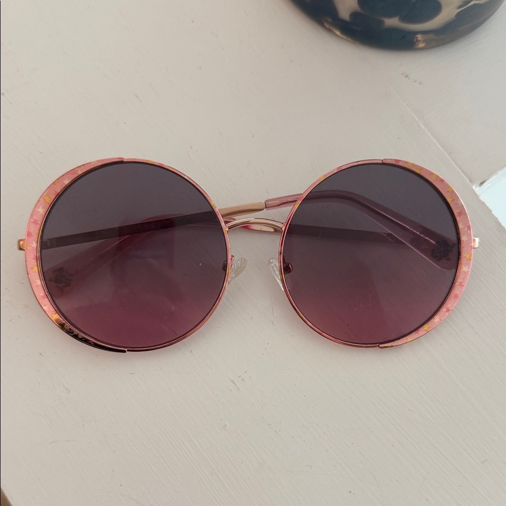 Chic Pink Round Sunglasses Love Shack Fancy Pink